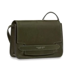 Borsa donna verde scuro in pelle