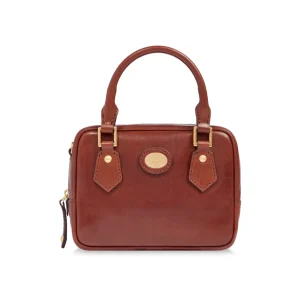 Bauletto donna marrone in pelle