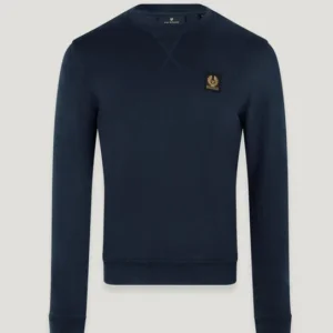 Felpa uomo blu in cotone