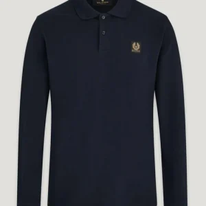 Polo uomo blu in cotone