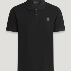 Polo uomo nera in cotone