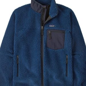 Giubbino uomo blu in pile sherpa