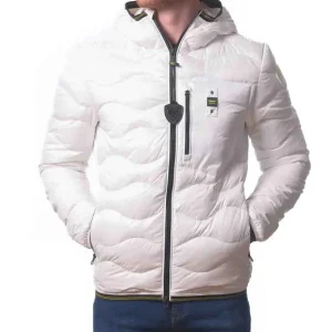 Giubbino uomo bianco in piuma