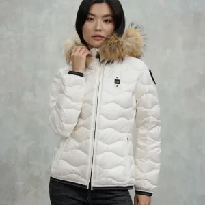 Giubbino donna bianco in nylon