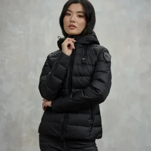 Giubbino donna nero in nylon