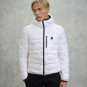 Giubbino uomo bianco in piuma