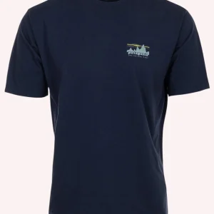 T-shirt uomo blu in cotone