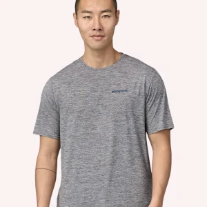 T-shirt uomo grigio in poliestere riciclato