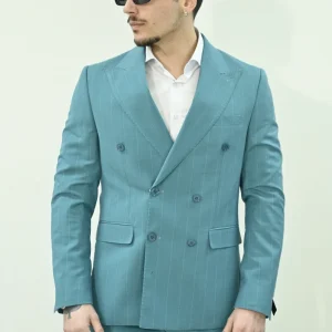 Abito verde acqua doppiopetto