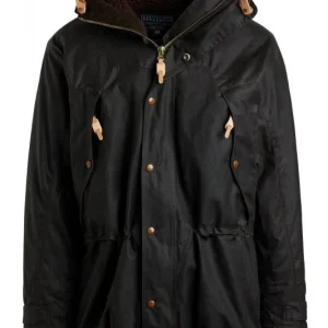 Giubbino uomo nero in cotone e lana