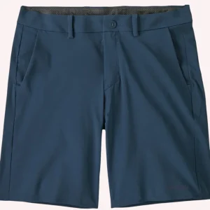 Bermuda uomo blu in poliestere riciclato