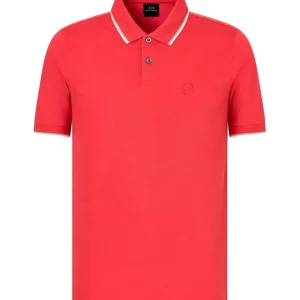 Polo uomo rossa in cotone