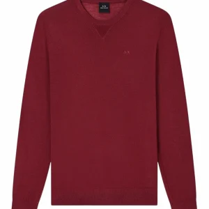 Maglia uomo rossa in lana vergine