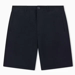 Bermuda uomo navy in misto lino