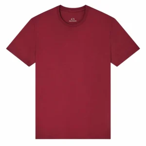 T-shirt uomo burgundy  in cotone
