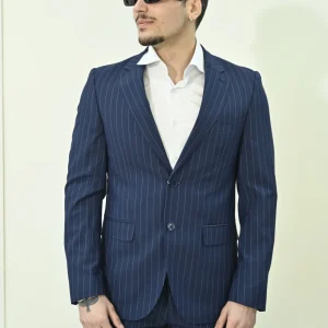 Abito monopetto gessato