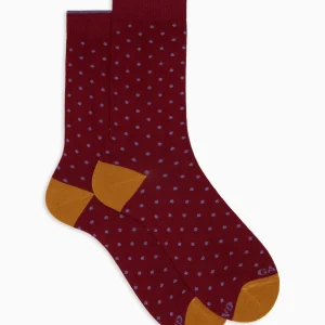 Calzini donna bordeaux in cotone