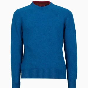 Maglia uomo azzurra in lana