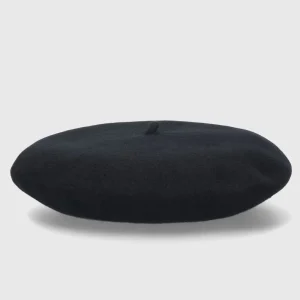 Basco unisex nero in lana