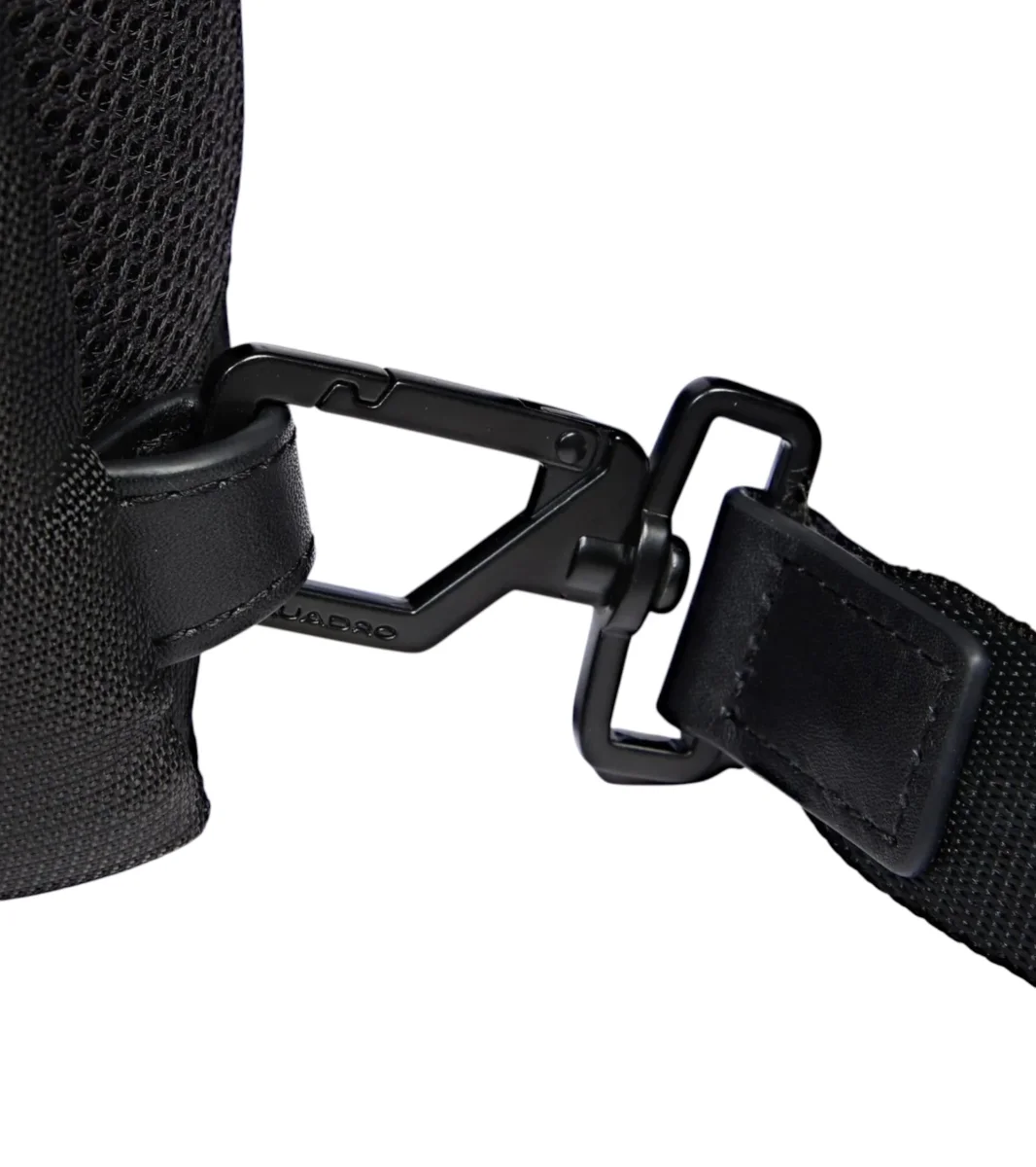 Borsello uomo nero in tessuto e pelle - immagine 6