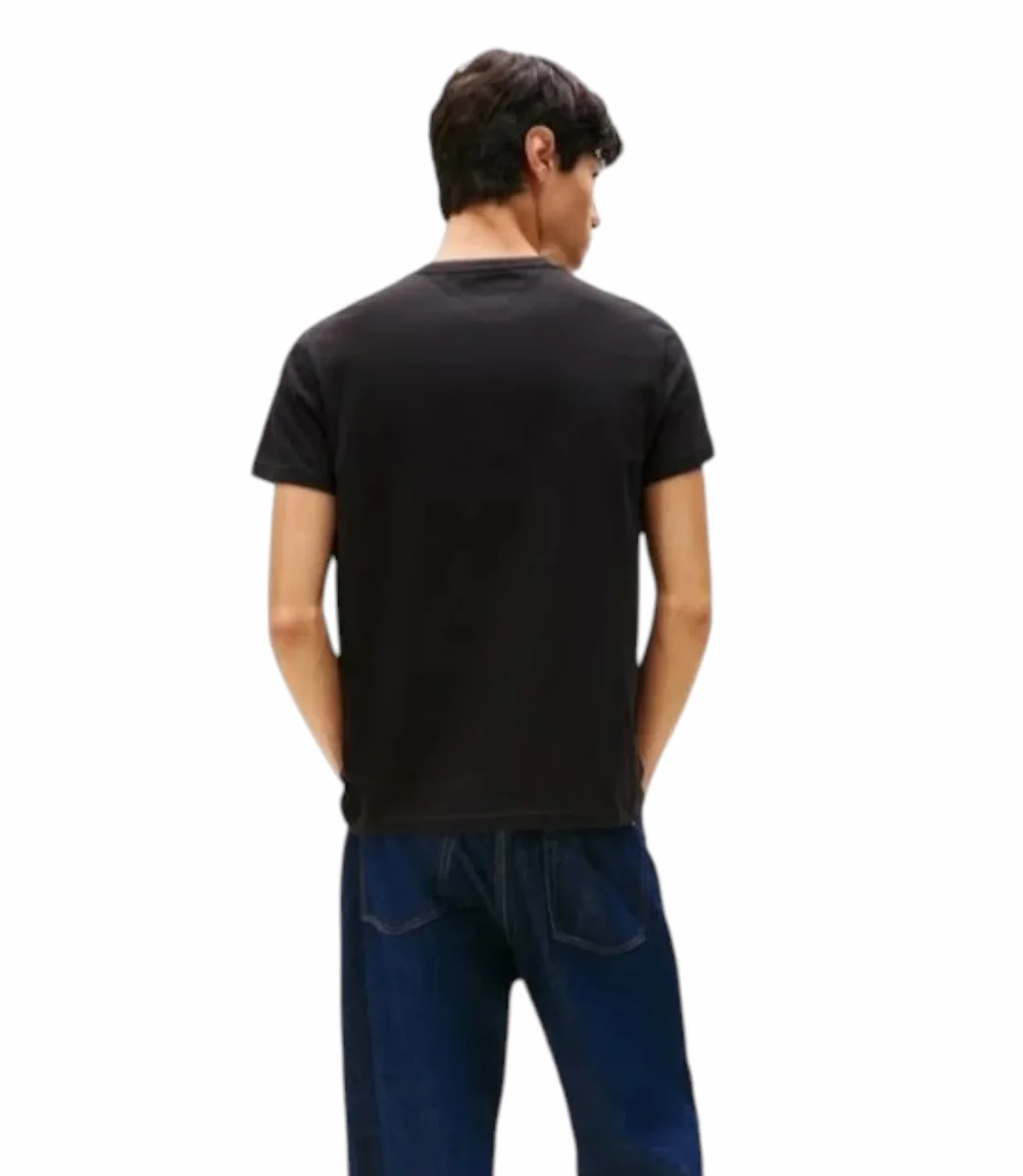 T-shirt uomo nera in cotone - immagine 3