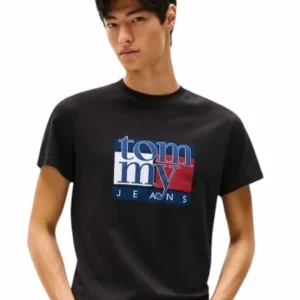 T-shirt uomo nera in cotone