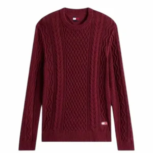 Pullover uomo rosso in cotone