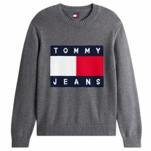 Pullover uomo grigio in cotone