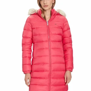 Giubbino donna rosso in piuma