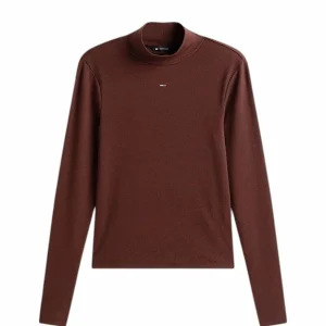 Maglia donna marrone in cotone