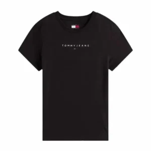 T-shirt donna nera in cotone