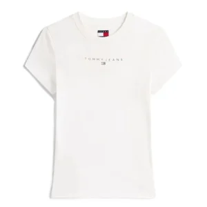 T-shirt donna avorio in cotone