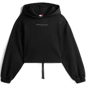 Felpa donna nera in cotone