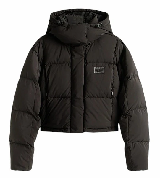 Giubbino donna nero in piuma - immagine 3