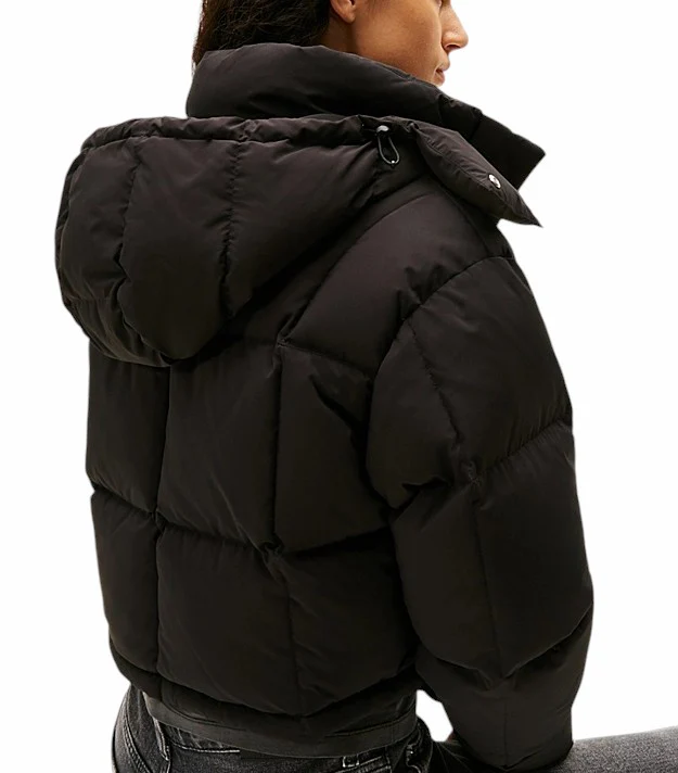Giubbino donna nero in piuma - immagine 5