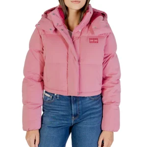 Giubbino donna rosa in piuma