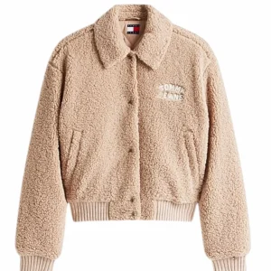 Bomber donna beige in sherpa