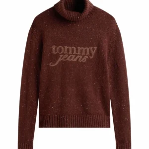 Maglia donna marrone in misto lana