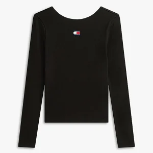 Maglia donna nera in cotone