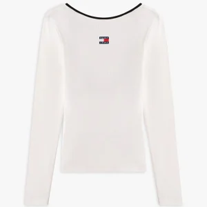 Maglia donna ecrù in cotone