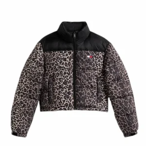 Giubbino donna leopardato in ripstop