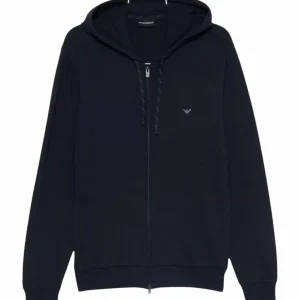 Felpa uomo blu in cotone