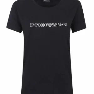 T-shirt donna nera in cotone