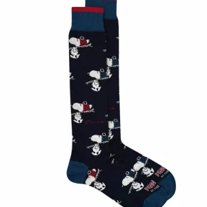 Calze uomo blu scuro in misto cotone