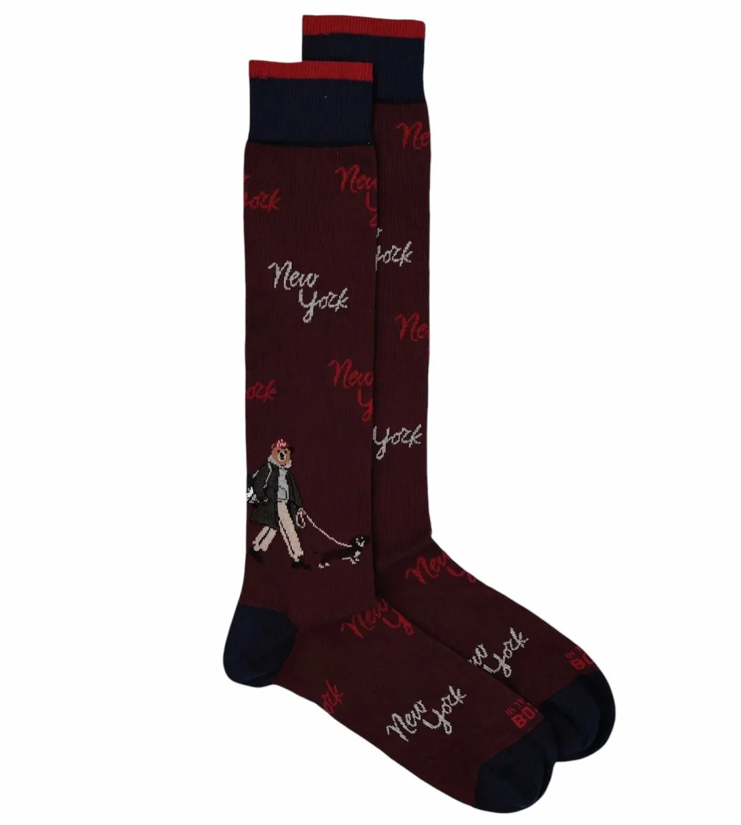 Calze uomo bordeaux in misto cotone