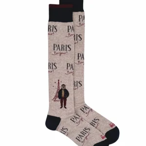 Calze uomo beige in misto cotone