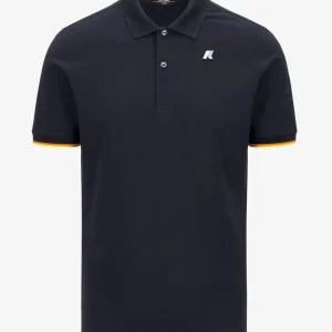 Polo uomo blu in cotone