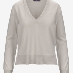 Maglia donna beige in cotone