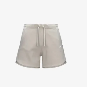 Shorts donna beige in cotone