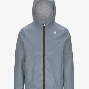 Giubbino uomo grigio/celeste in nylon